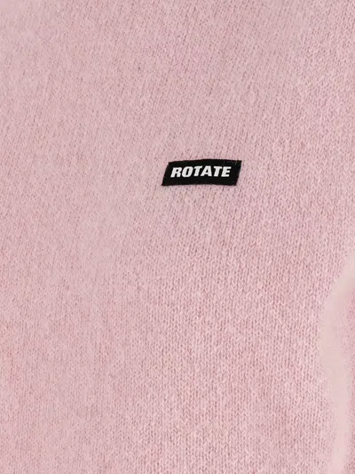 Rotate Birger Christensen Rotate Birgerchristensen Short Vest Shirt With Logo In Pink