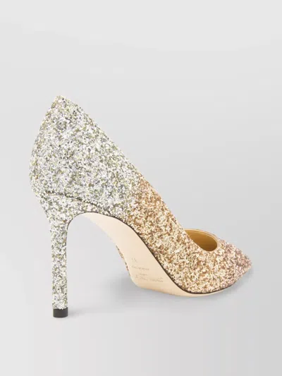 Jimmy Choo Romy 85mm Glitter Degrade High-heel Pumps In Gold