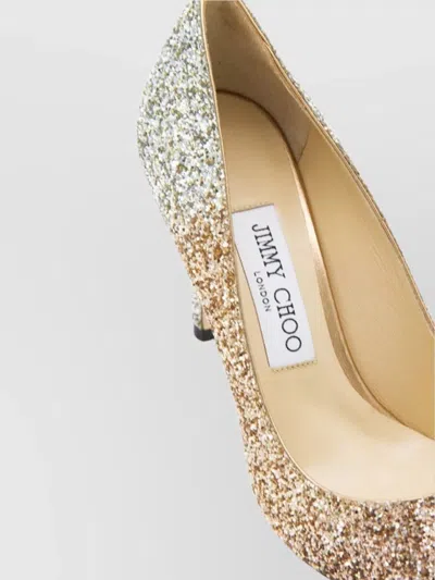 Jimmy Choo Romy 85mm Glitter Degrade High-heel Pumps In Gold
