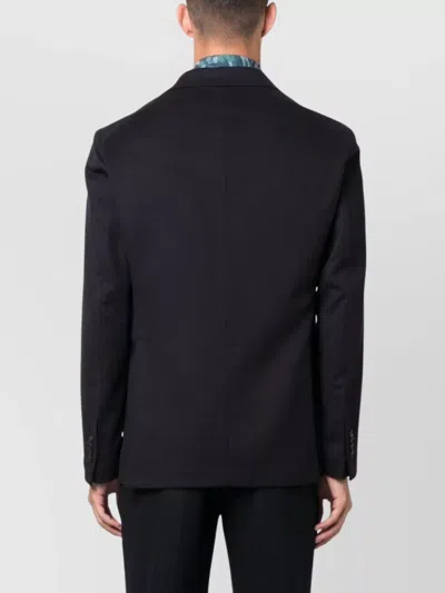 Tagliatore Tailored Jacket With Notched Lapels In Black