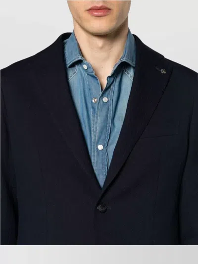 Tagliatore Stretch Blazer Single Breasted In Black