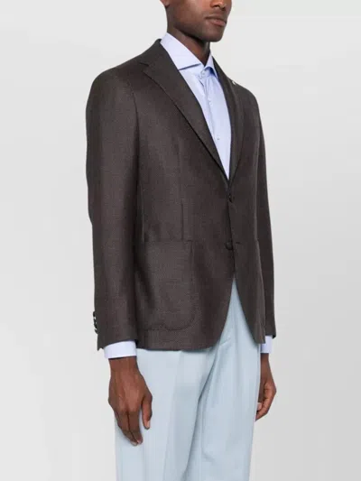 Tagliatore Man Single Breast Jacket Clothing In Brown