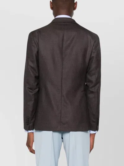 Tagliatore Man Single Breast Jacket Clothing In Brown