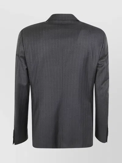 Tagliatore Suit With Notch Lapel And Multiple Pockets In Black