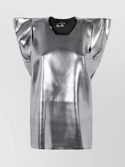 Junya Watanabe Metallic Sleeveless Sweater Structured Shoulders In Metallic