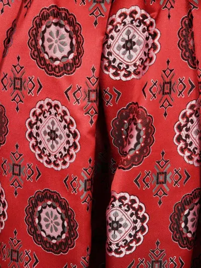 Comme Des Garçons Woman Midi Pleated A-line Skirts In Pink