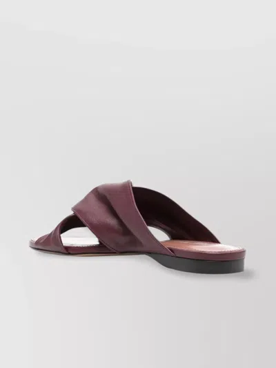 Paris Texas Maria Flat Sandal Rouge Noir In Brown