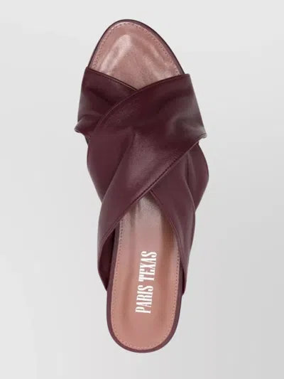 Paris Texas Maria Flat Sandal Rouge Noir In Brown