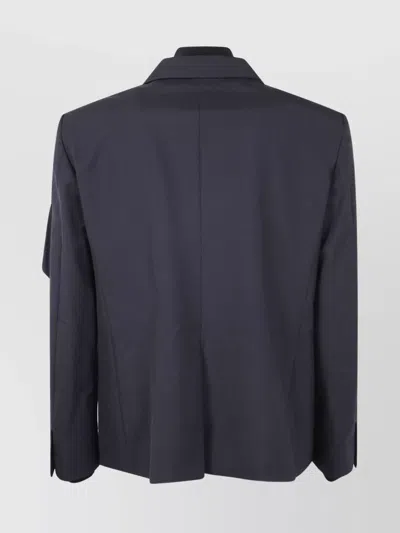 Sacai Jacket Flap Pockets Notch Lapel In Blue