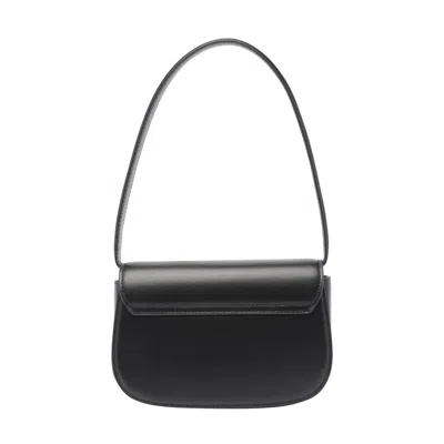 Diesel Xs 1dr Smooth Leather Top Handle Bag In Black