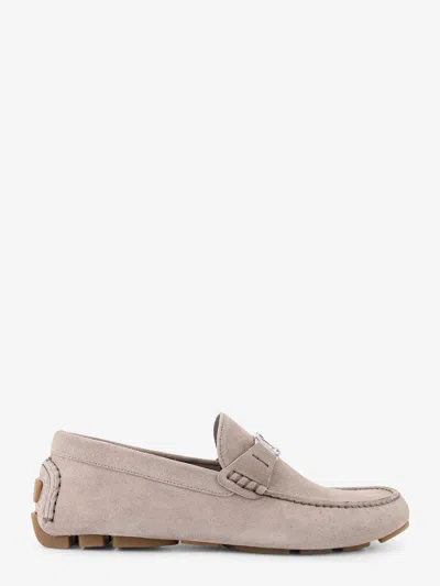 Dior Men Odeon Driver Suede Loafers In Gray