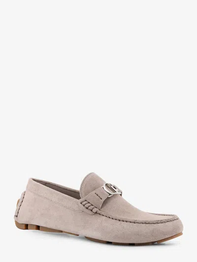 Dior Men Odeon Driver Suede Loafers In Gray