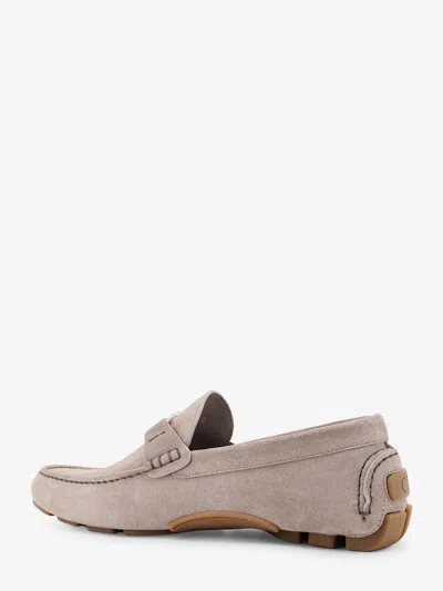 Dior Men Odeon Driver Suede Loafers In Gray