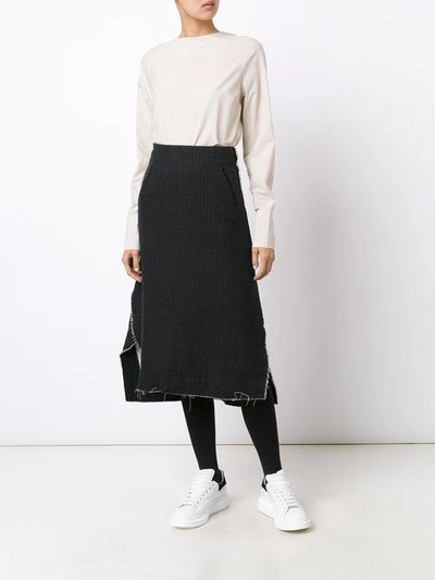 Shop Song For The Mute A-line Midi Skirt - Black