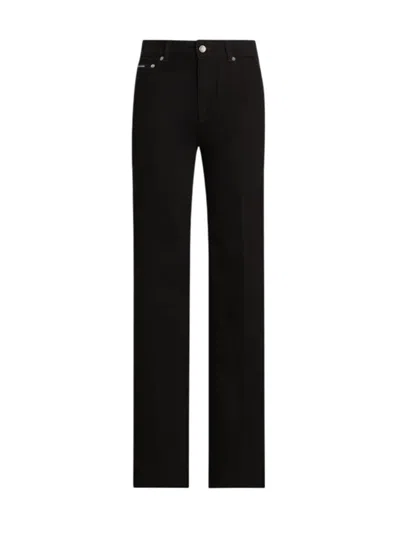 Dolce & Gabbana Denim 5-pocket Trousers In Black