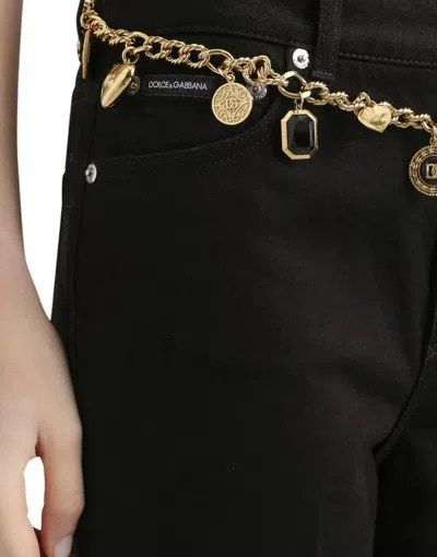 Dolce & Gabbana Denim 5-pocket Trousers In Black