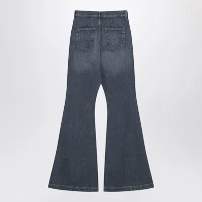 Drkshdw Alexander Wang Black Calf Leather Flat Shoes In Black