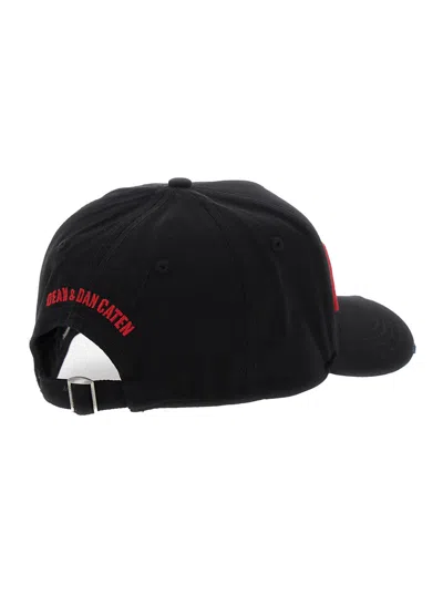 Dsquared2 Logo-patch Baseball Cap In Black