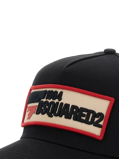 Dsquared2 Logo-patch Baseball Cap In Black