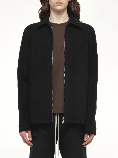 Rick Owens Concordians Zipped Hoodie In Black