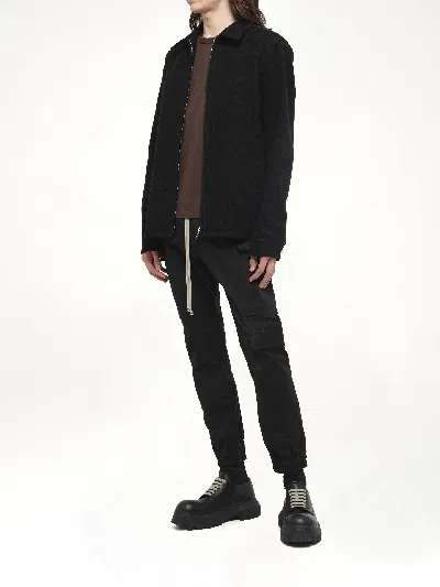 Rick Owens Concordians Zipped Hoodie In Black