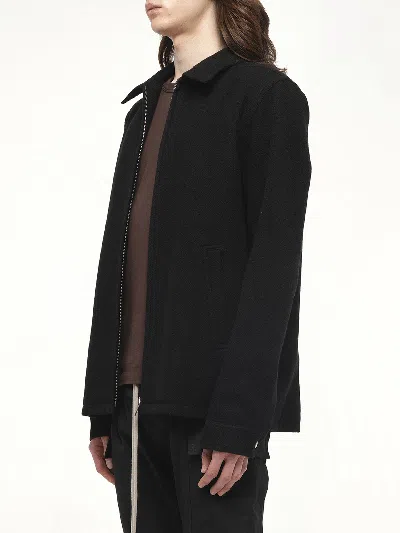 Rick Owens Concordians Zipped Hoodie In Black