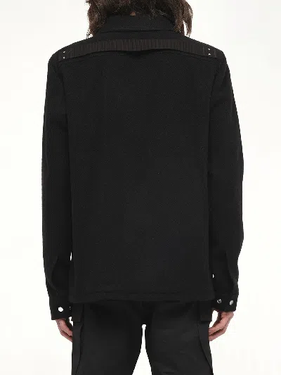 Rick Owens Concordians Zipped Hoodie In Black