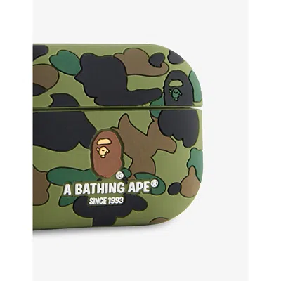 A Bathing Ape Mens Green Camo Airpods Rubber Pro Case In Multi