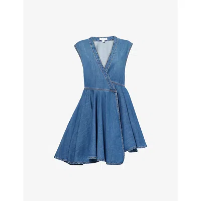 Alaïa Wrap Dress In Blue