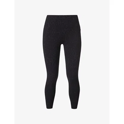 Sweaty Betty Womens All Day Abstract-pattern Stretch-woven Leggings Blckfad Zebra Emboss In Black