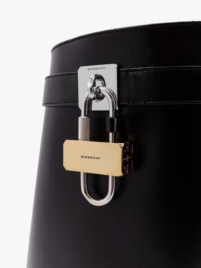 Givenchy Draped Design Black Boots With Pointed Toe And Signature Buckle In Black