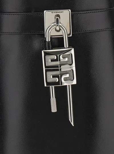 Givenchy Draped Design Black Boots With Pointed Toe And Signature Buckle In Black