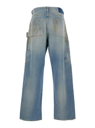 Golden Goose Deluxe Brand Men Marley Painter Cotton Jeans In Blue