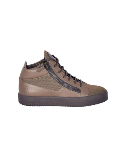 Giuseppe Zanotti The Shark 4.0 Mid-top Sneakers In Verde Militare