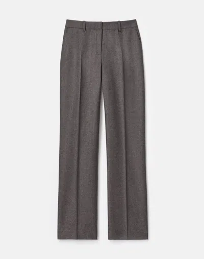 Lafayette 148 Wool Twill High Rise Trouser Pant In Brown