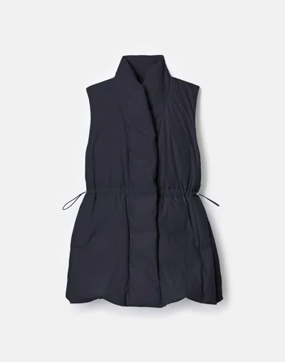 Lafayette 148 New York Recycled Tech Down Puffer Vest In Blue