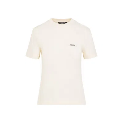 Jacquemus Le Tshirt Gros Grain Short Sleeve In Neutral