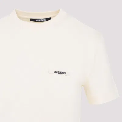 Jacquemus Le Tshirt Gros Grain Short Sleeve In Neutral