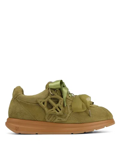 Naked Wolfe Expense Suede Sneaker In Green