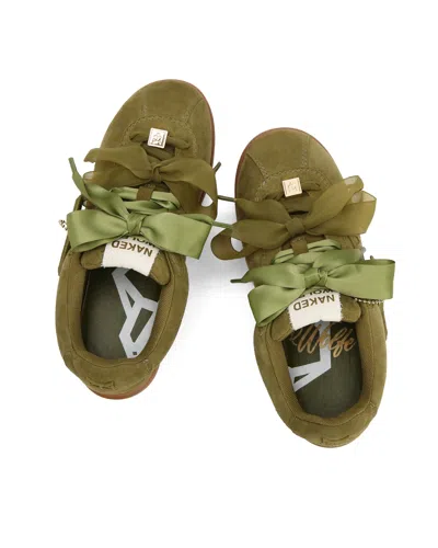 Naked Wolfe Expense Suede Sneaker In Green