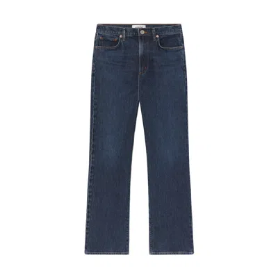 Agolde Harper Mid Rise Relaxed Straight Jeans In Reissue In Blue
