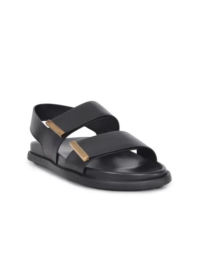 Tod's Leather Sandals In Black