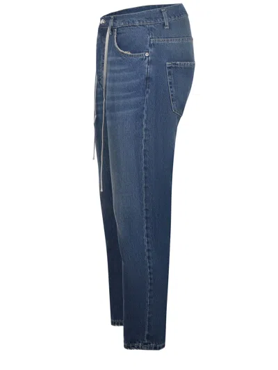 State Of Order Logo-patch Jeans In Blue