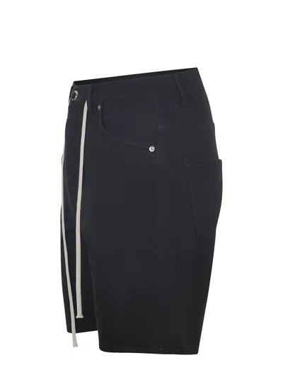 State Of Order Bermuda Shorts Made Of Denim. In Black