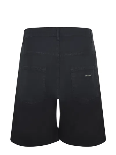 State Of Order Bermuda Shorts Made Of Denim. In Black
