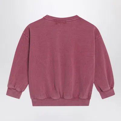 Bobo Choses Burgundy Vintage-effect Sweatshirt By La Oca In Brown