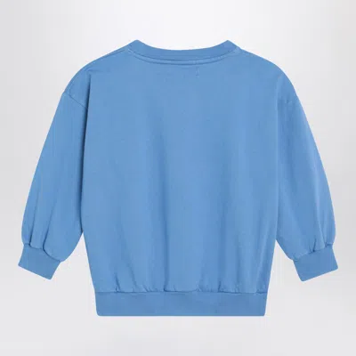 Bobo Choses Light Blue Sweatshirt With Logo Print In Blue