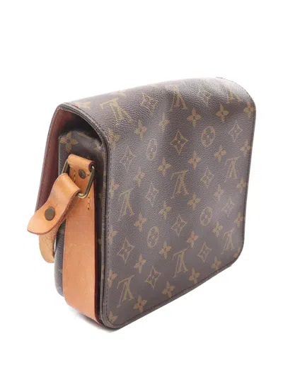 Pre-owned Louis Vuitton 1988 Cartesier Mm Shoulder Bag In Brown