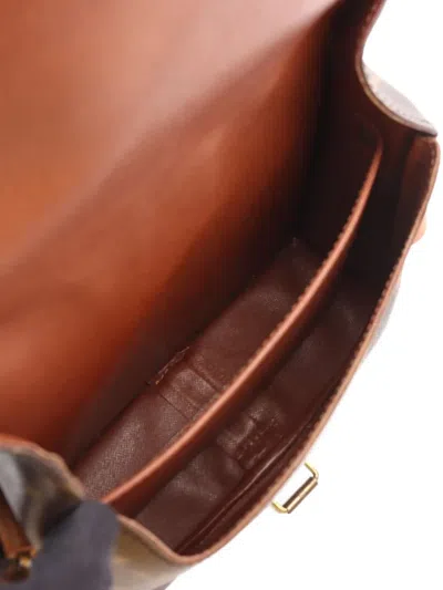 Pre-owned Louis Vuitton 1988 Cartesier Mm Shoulder Bag In Brown
