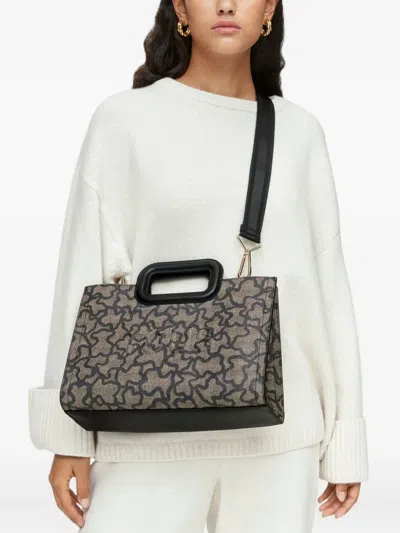 小熊印花顶置手柄手提包